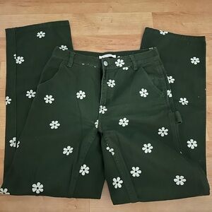 Pacsun Green Floral Pants